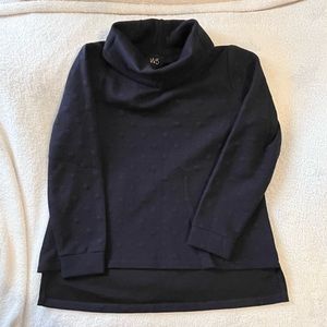 Raised Dot High/Low Cowl neck